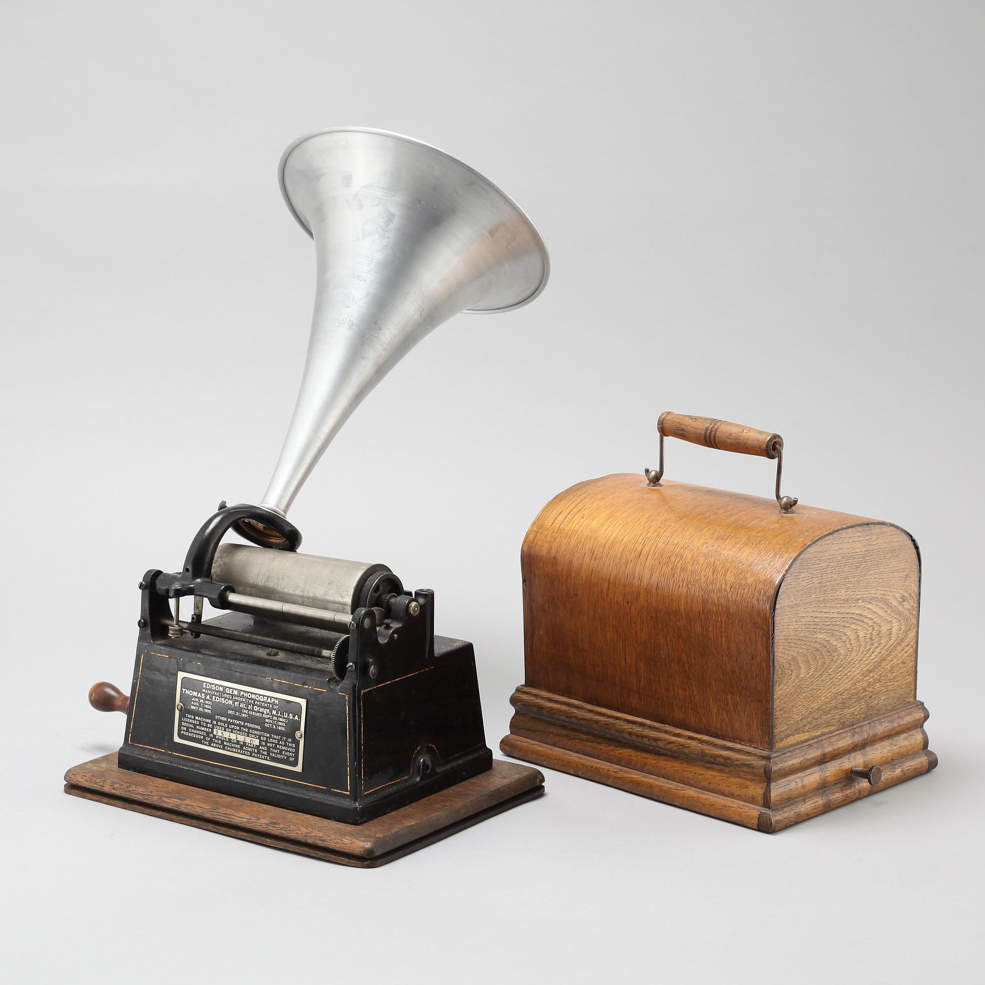 PHONOGRAPH, Edison, omkring sekelskiftet 1900.