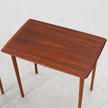 Nesting tables, 3 pieces, 1950s.