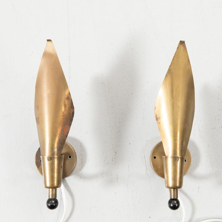 Wall lights, a pair, Swedish Modern, 1940s/50s.