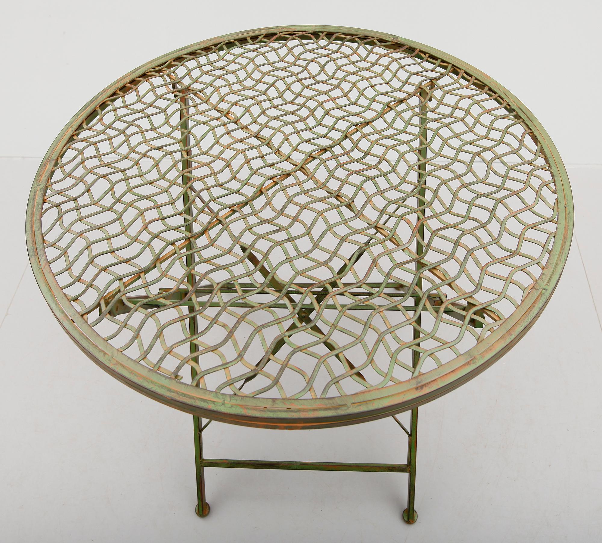 TRÄDGÅRDSBORD OCH STOLAR, 5 delar, metall, 1900-/2000-tal.