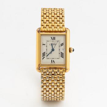 must de CARTIER, Tank, wristwatch, 25.5 x 25.5 (34) mm.