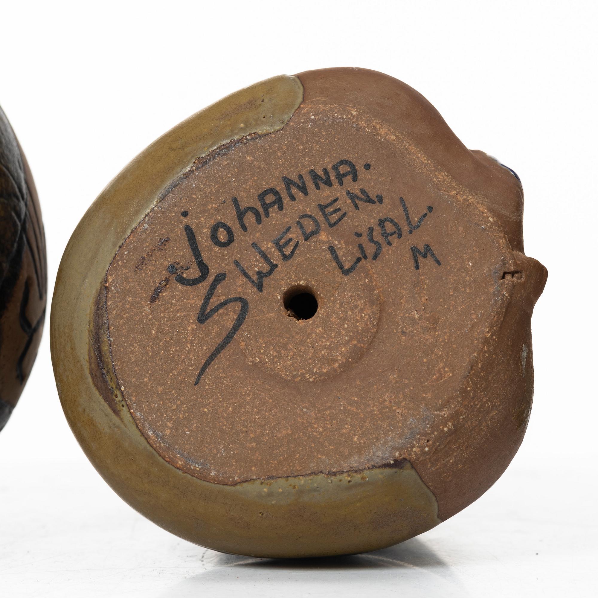 Lisa Larson, figuriner, 5 st, ur serierna "Afrika", "Världens barn" samt "Larsons ungar", Gustavsberg.