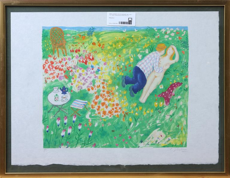 LENNART JIRLOW, färglitografi, sign o numr 1/50. Papper vattenmärkt; Mourlot Paris.