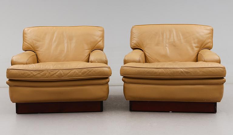 FÅTÖLJER, 1 par, Arne Norell, 1900-talets andra hälft.