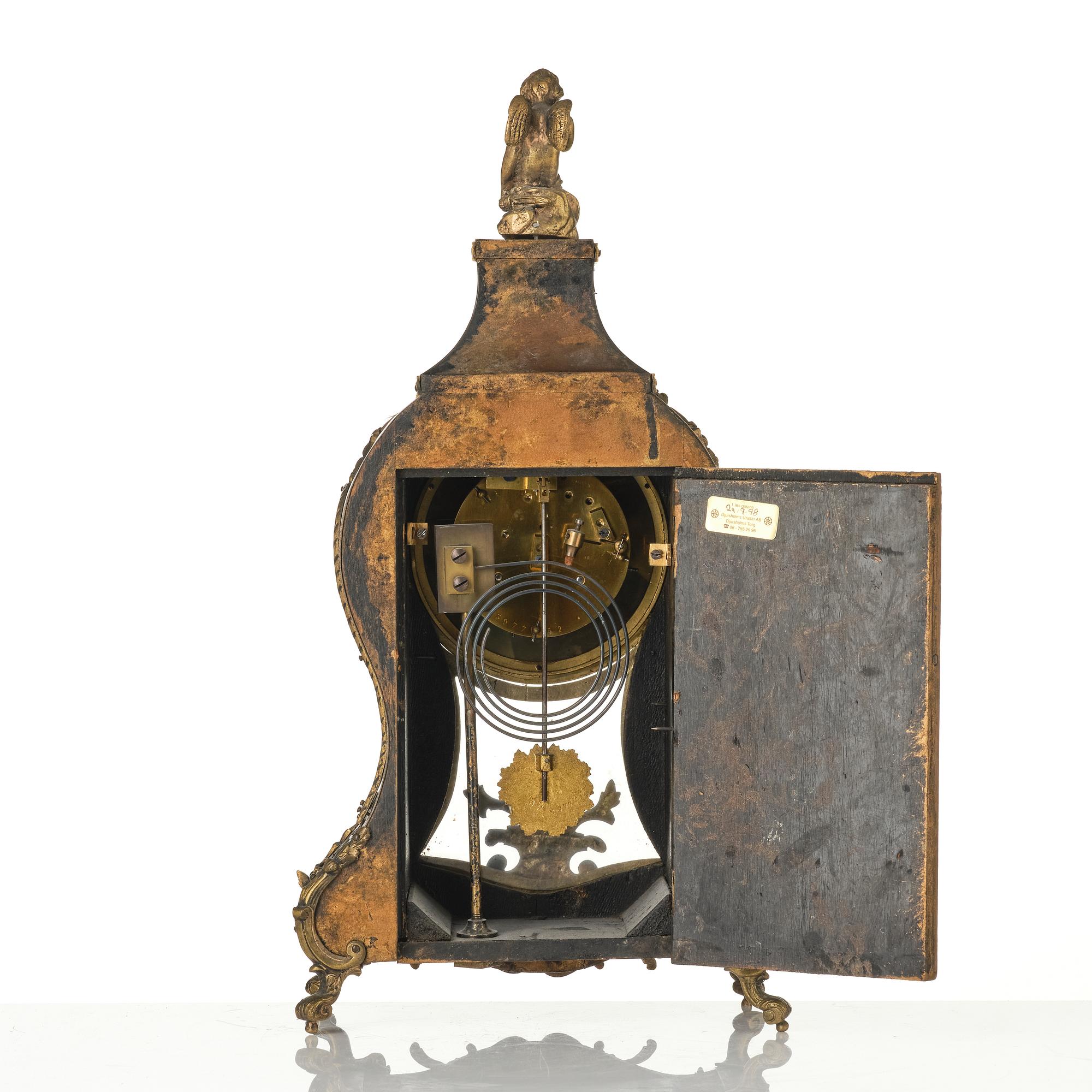 A Rococo-style mantle clock, around 1900.