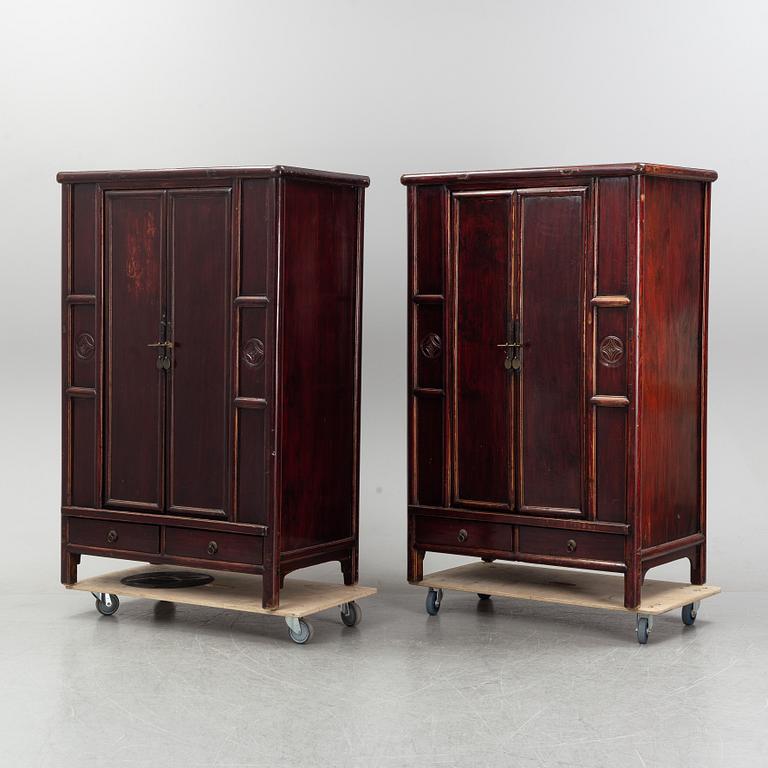 A pair of Chinese cabinets, 20th Century.