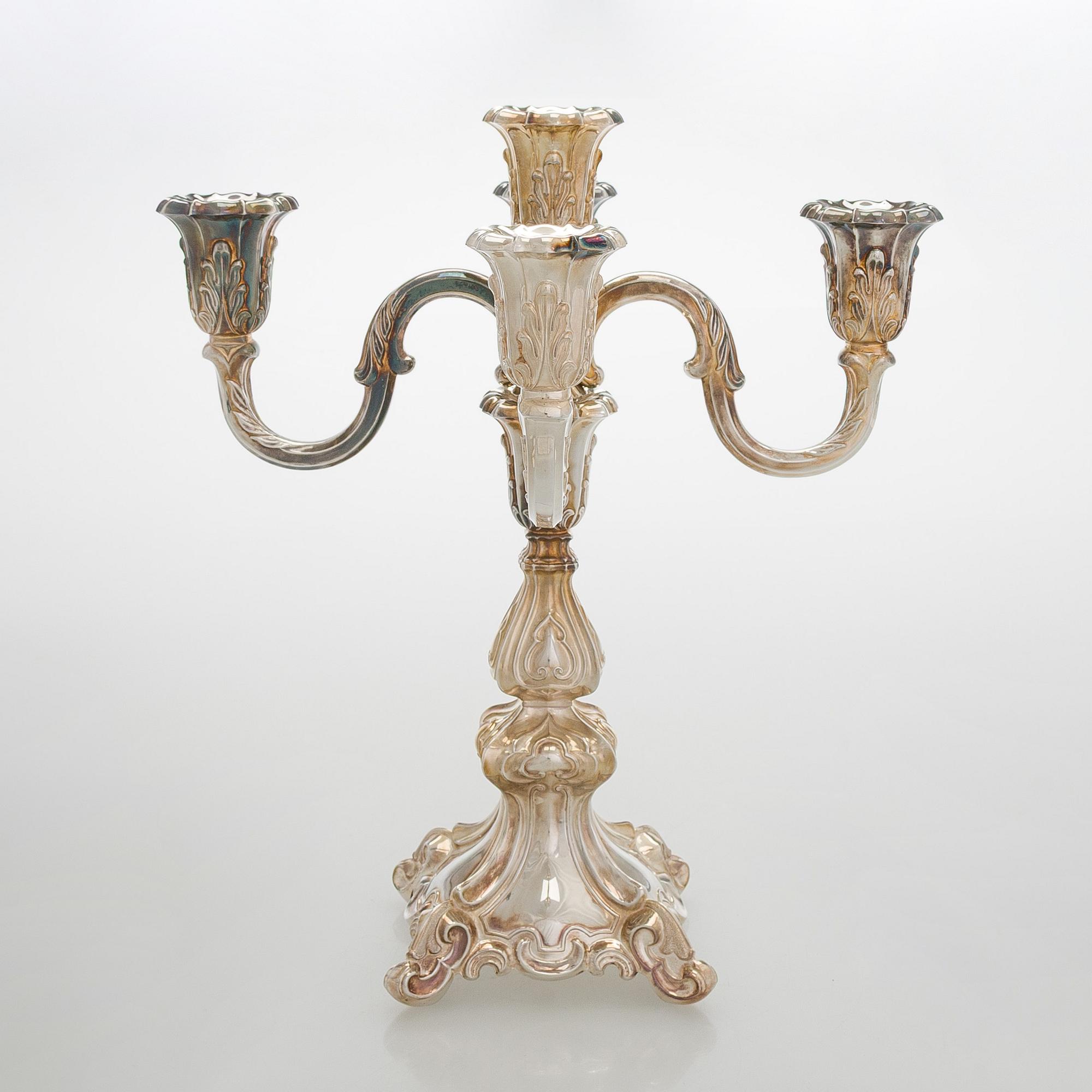 Kandelaber, silver, Auran Kultaseppä, Åbo 1993-1994.