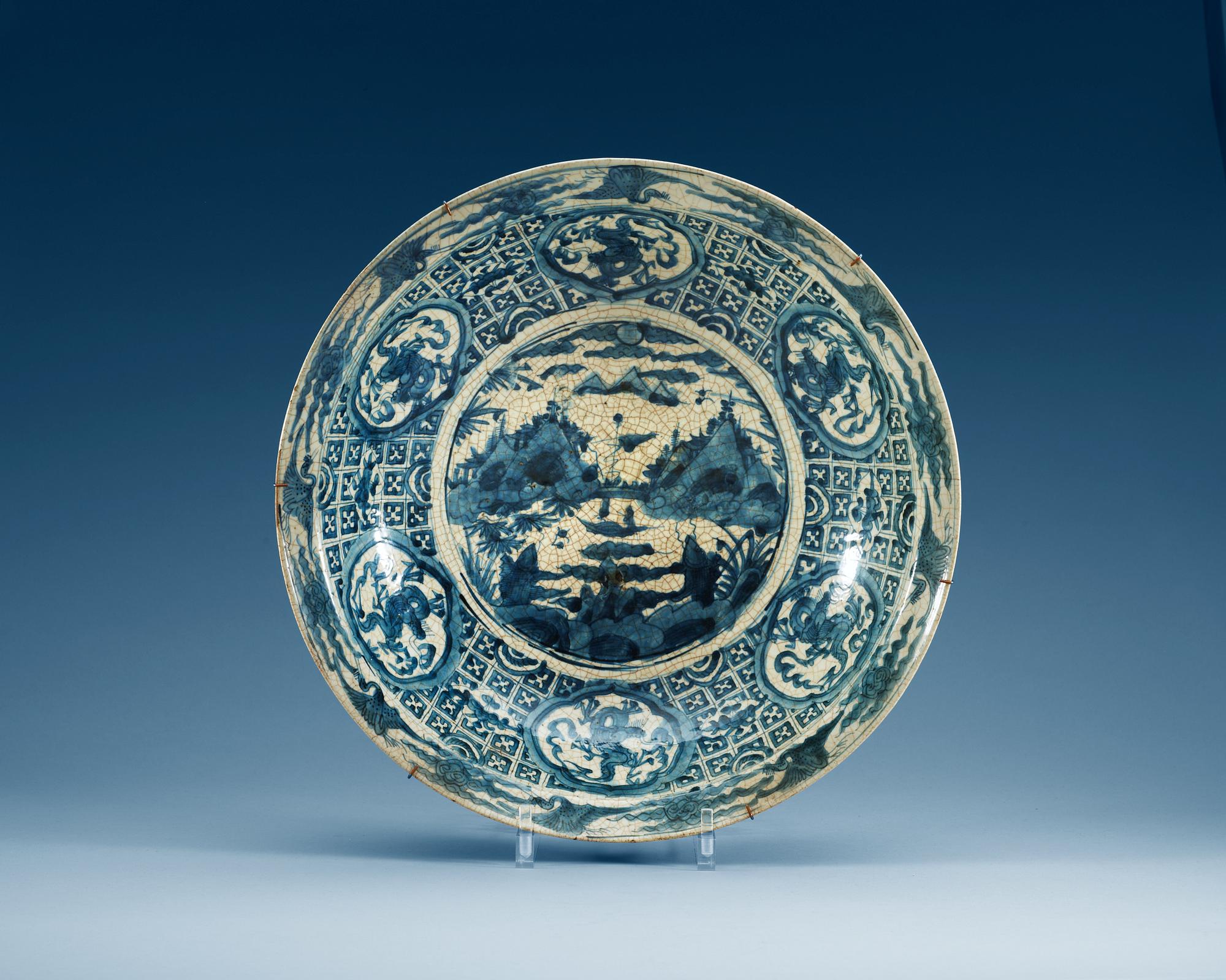 FAT, porslin. Ming dynastin, Wanli (1573-1619) Swatow.