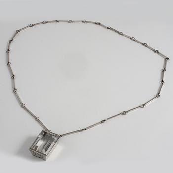 WIWEN NILSSON, Lund, 1943, a rock crystal pendant.