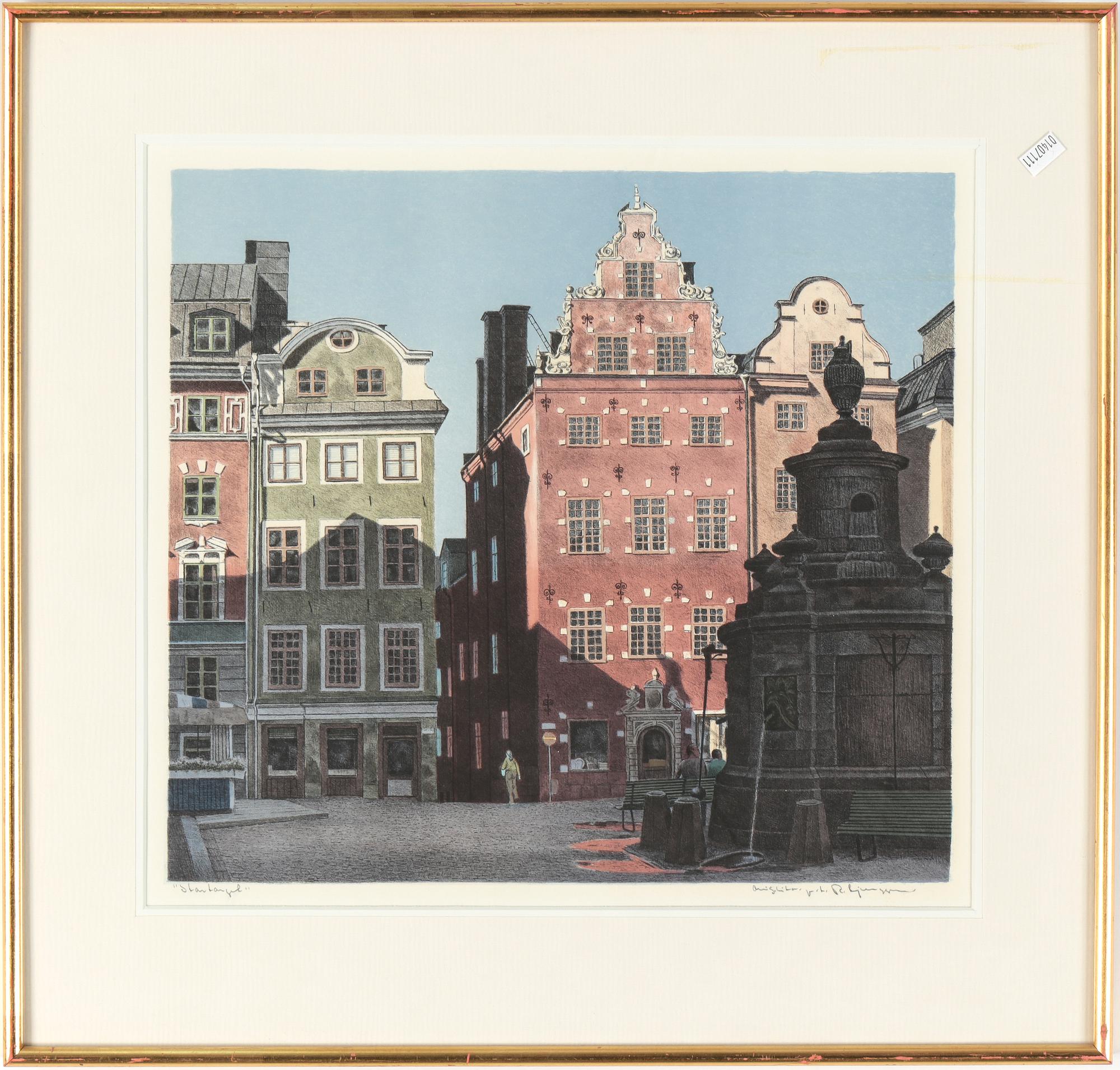 REINHOLD LJUNGGREN, färglitografi, signerad.