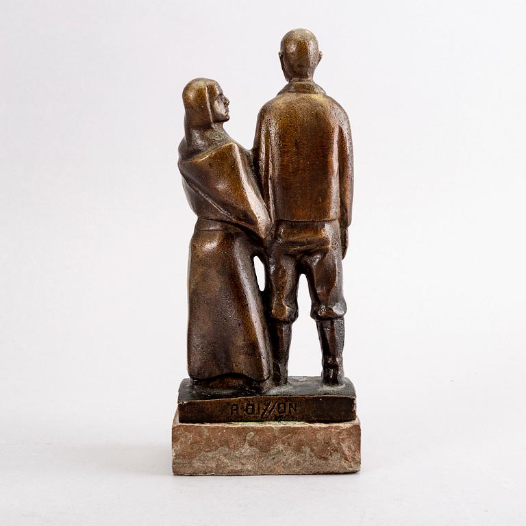 Axel Olsson, skulptur signerad.