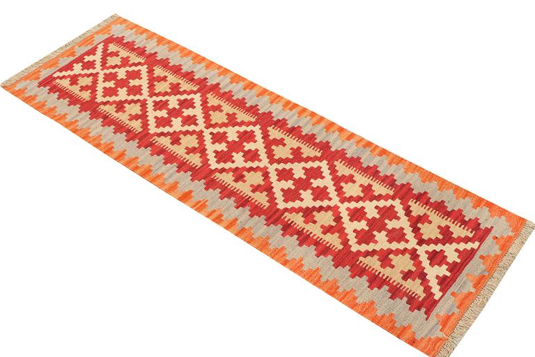A Runner carpet, Kilim, c. 190 x 58 cm.