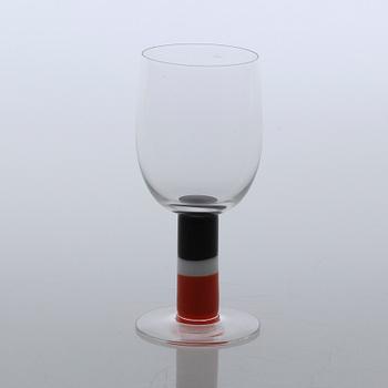 A Gunnar Cyrén wine glass, Orrefors 1967-70.