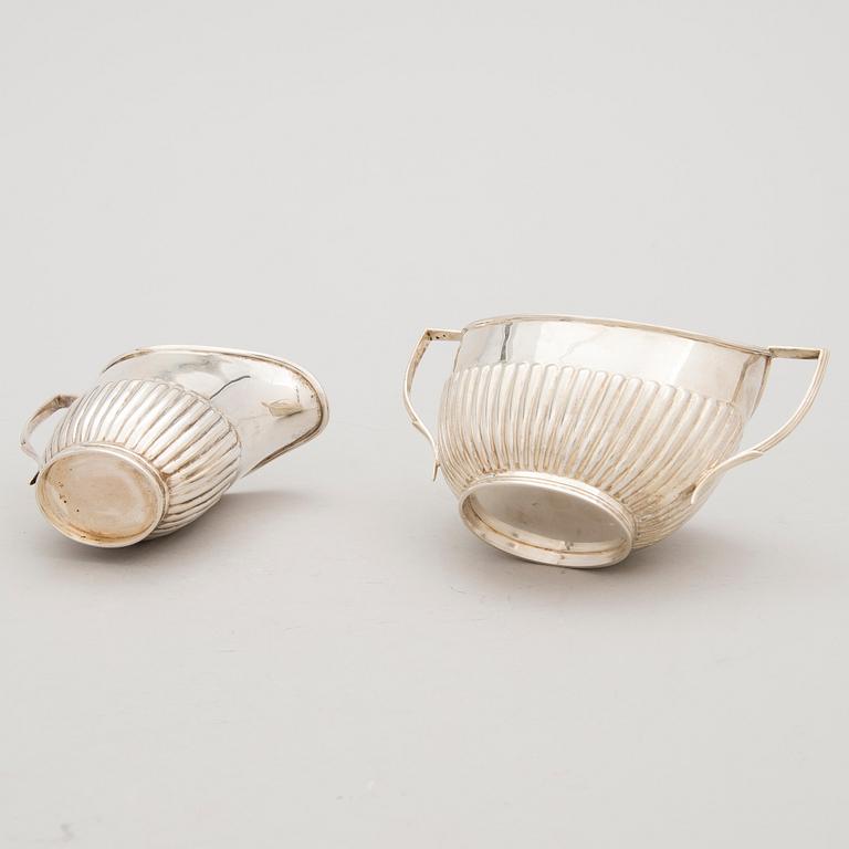 KAFFESERVIS, 3 delar, silver, London 1903-1905.