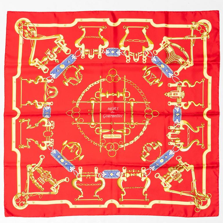 Hermès, scarf, "Mors & Gourmettes".