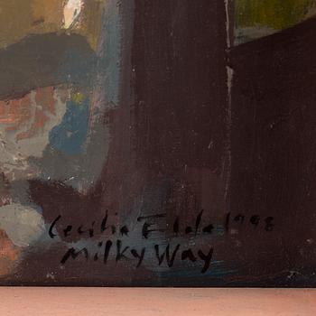 CECILIA ELDE, oil and acrylic on panel, signed and dated 1998.