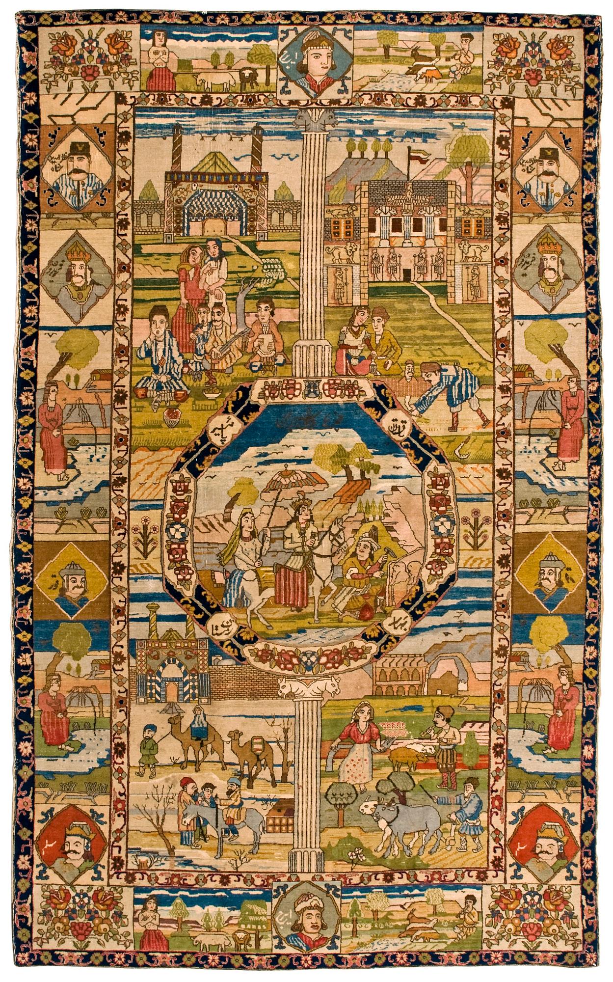 SEMIANTIK TÄBRIS. "De fyra årstiderna". 276 x 172 cm.