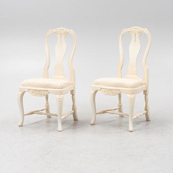 Twelve 'Näsbyholm' Rococo style chairs, KA Roos, Helsingborg, circa 2000.