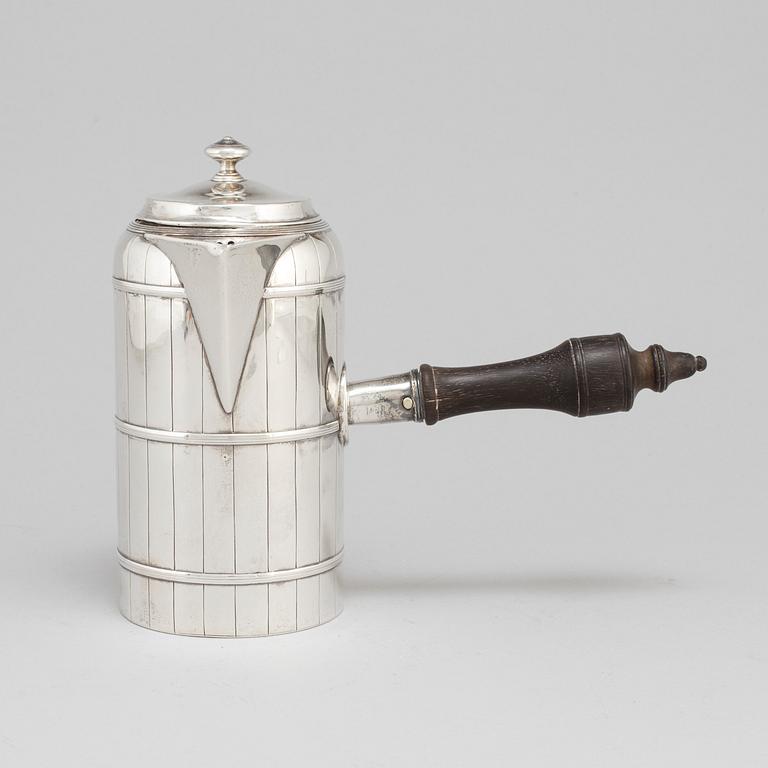 An English 18th century silver jug, mark probable of John Köhler, London 1793.