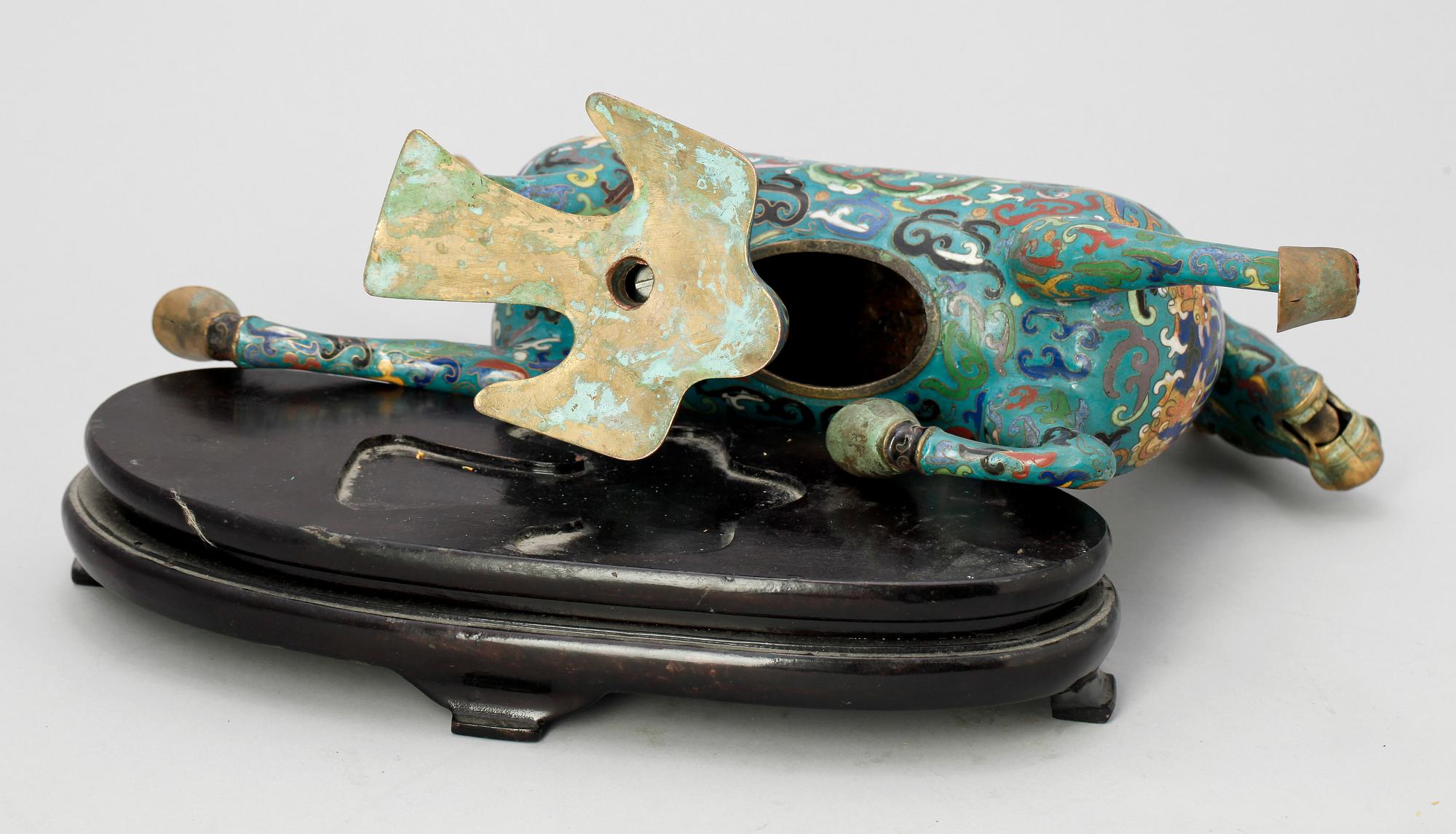 SKULPTUR, cloissoné, Kina, 1900-tal.