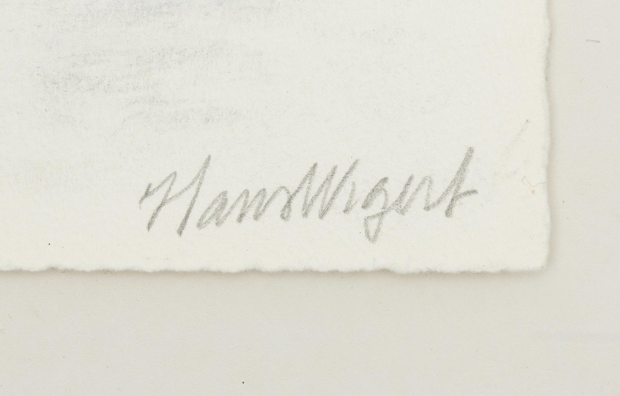 Hans Wigert, drawing, study for etching.