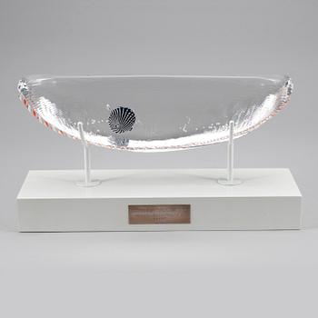 SKULPTUR, glas, Bertil Vallien, Kosta, signerad och numrerad.