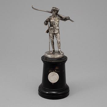 A Swedish silver figurine from CG Hallberg in Stockholm with unclear hallmarks.