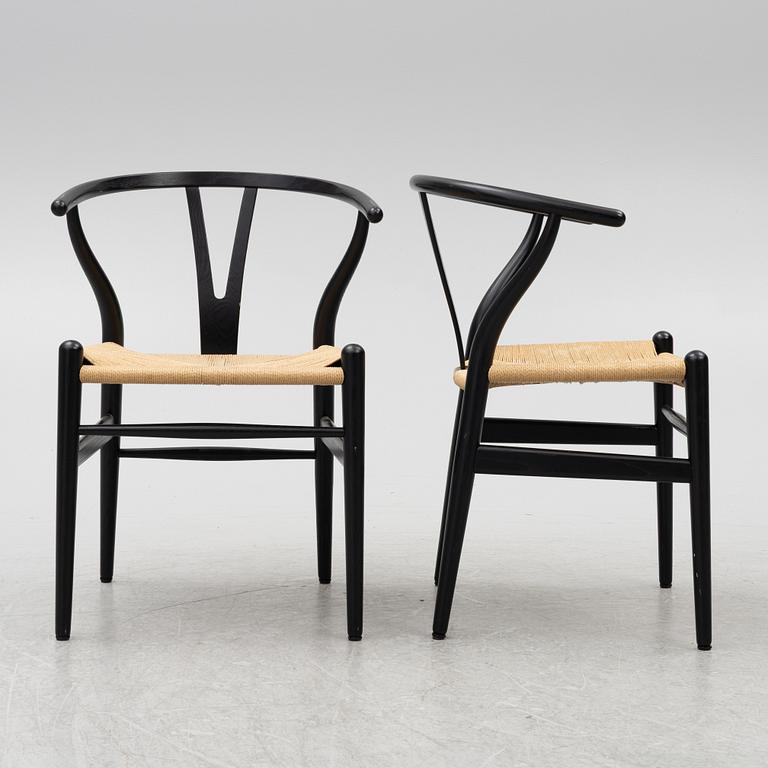 Hans J. Wegner, chairs, 6 pcs, CH24 "The Wishbone Chair", probably Carl Hansen & Son, Odense, Denmark, contemporary production.