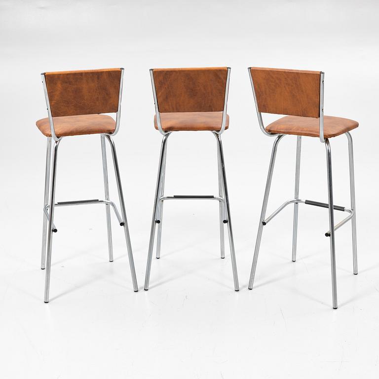 Bar stools, 3 pcs, second half of the 20th century.