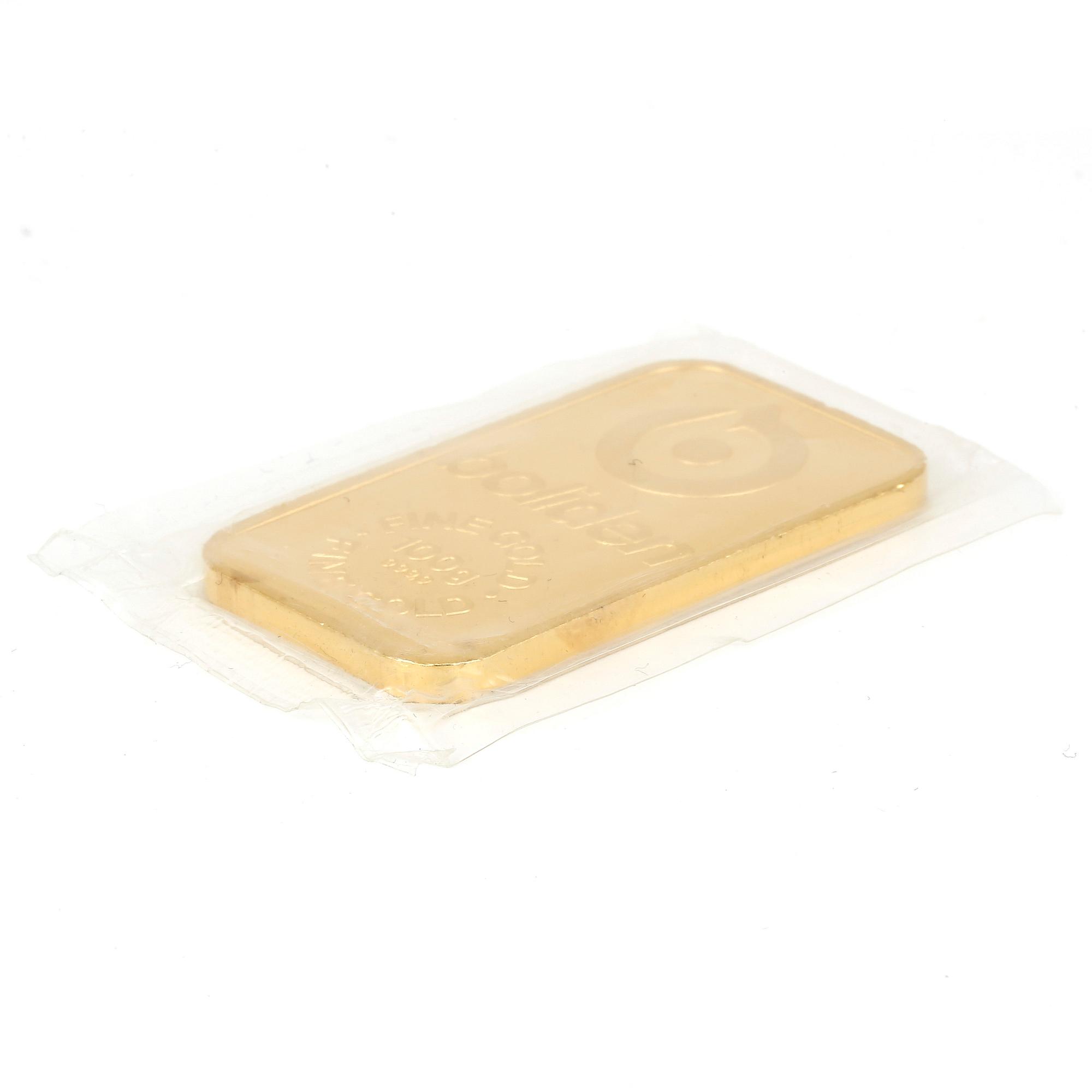 GULDTACKA, 24K guld, Boliden. Vikt 100g.