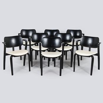 Ilmari Tapiovaara, nojatuoleja, 8 kpl, "Aslak", Asko 1960-luku.