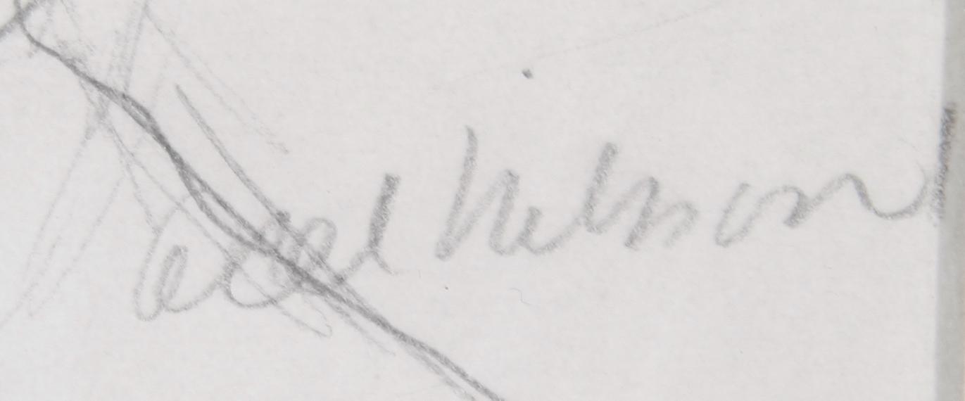 AXEL NILSSON, blyertsteckning. Sign.