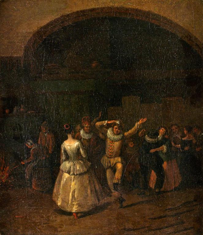 Jan Havicksz. Steen Hans krets, Interiör med dansare.