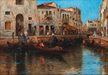 403. Wilhelm von Gegerfelt, Venetian canal scene.