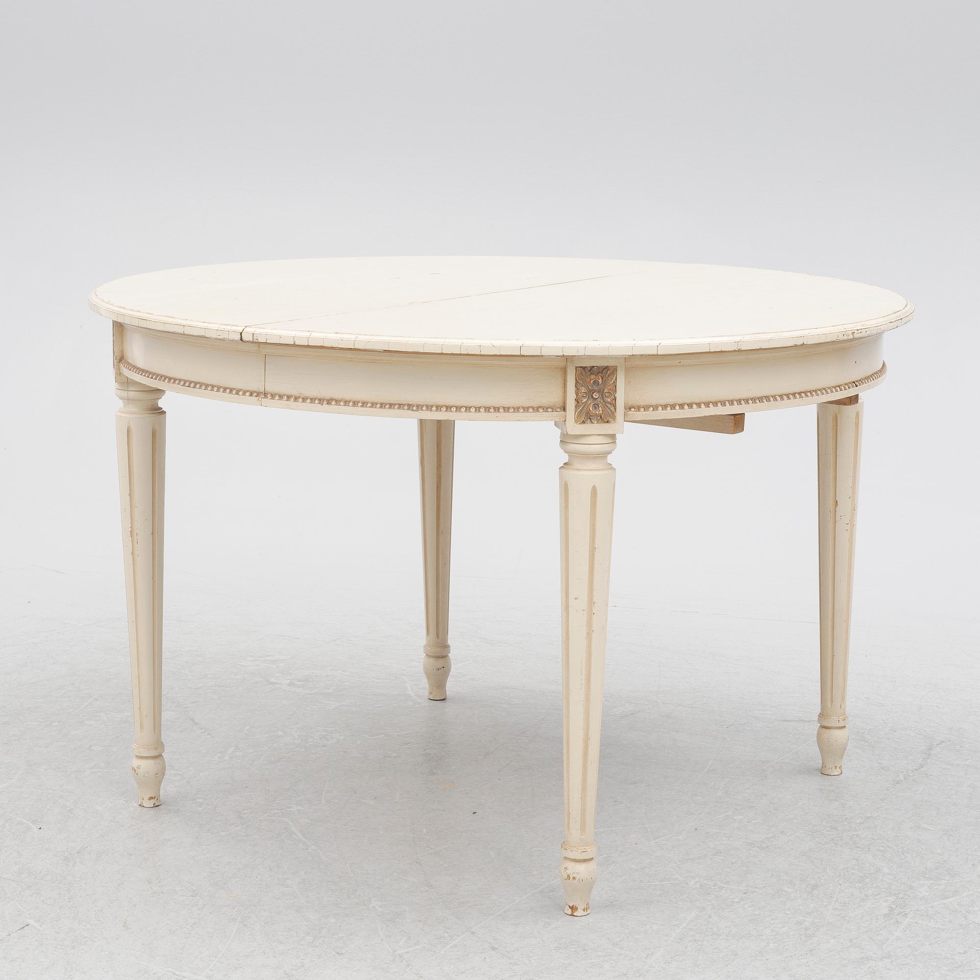 Dining group, 10 pieces, Gustavian style, 20th century.