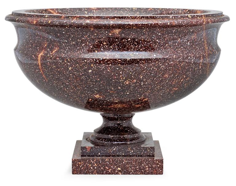 A Swedish Empire 19th century porphyry bowl.