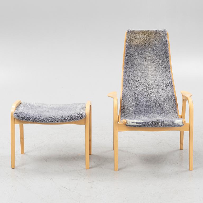 Yngve Ekström, A 'Lamino' easy chair with stool, Swedese, dated -07.