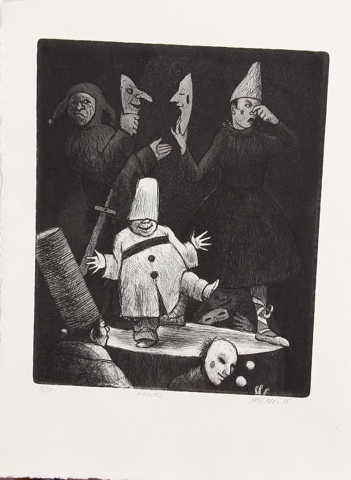 PARTI GRAFIK, 8 delar. Bla Stig Claesson.