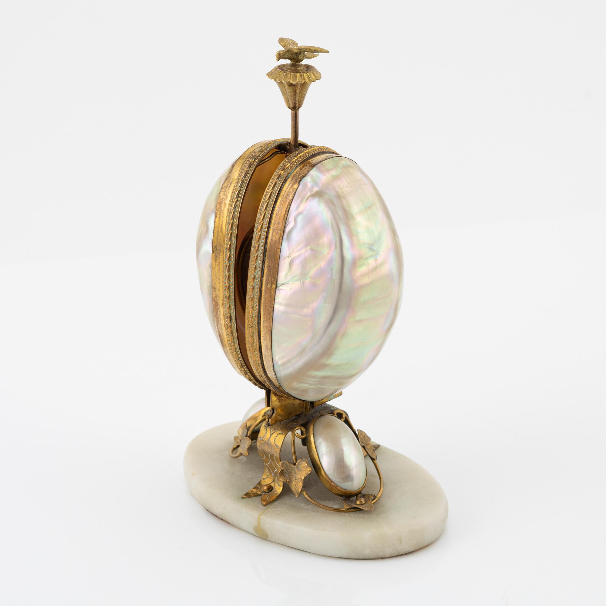 Watch stand and pocket watch, 19th Century.