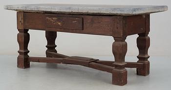 A Swedish 19th century stone top table.