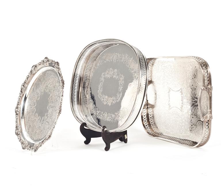 BRICKOR, 3 st, nysilver och silverpläterad metall.