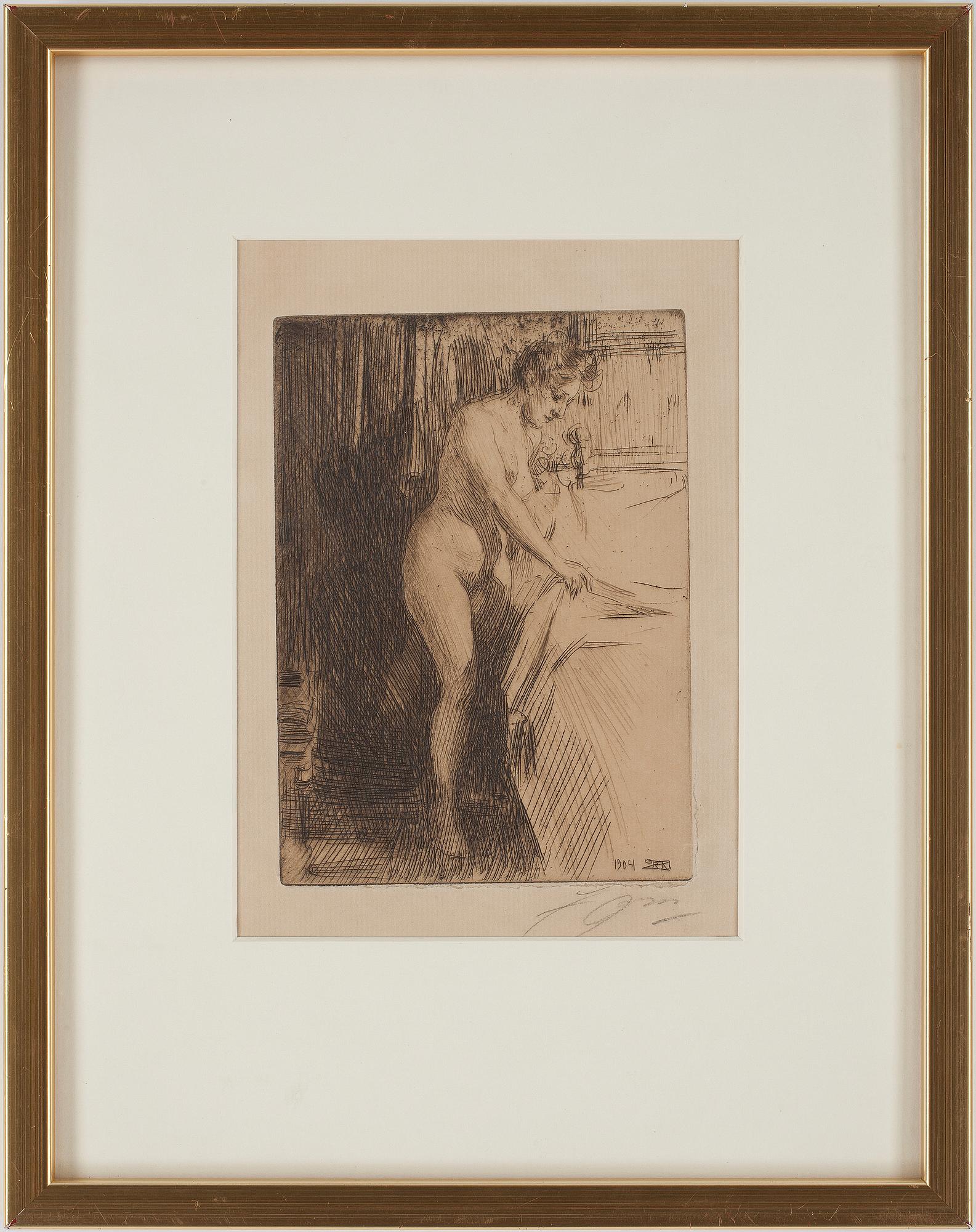 ANDERS ZORN, etsning, sign.