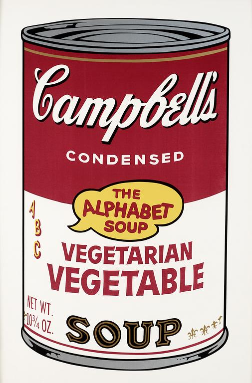 Andy Warhol, "Vegetarian vegetable", from: Campbell's soup II".