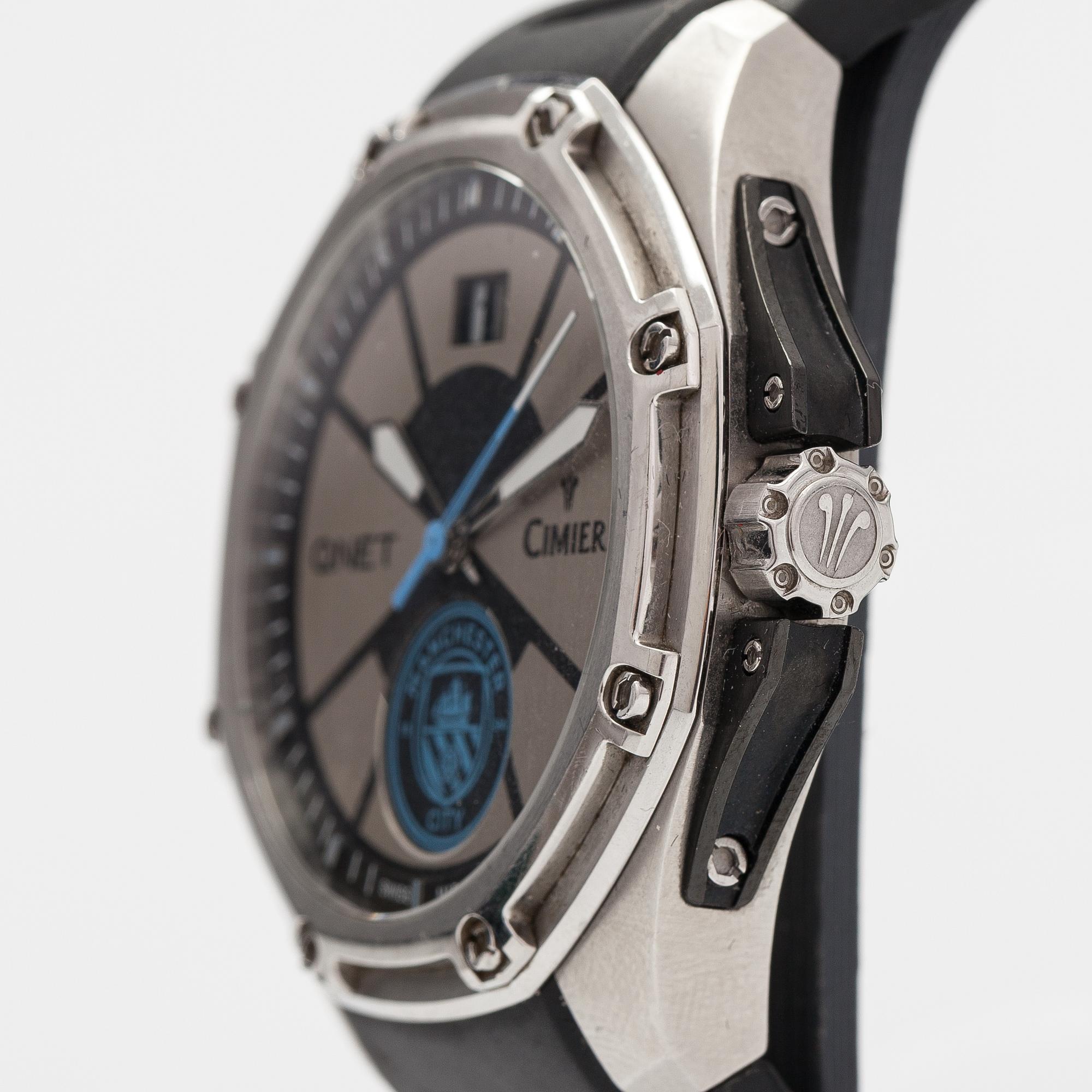 CIMIER, QnetCity Triumph Blue, wristwatch, 45 mm.