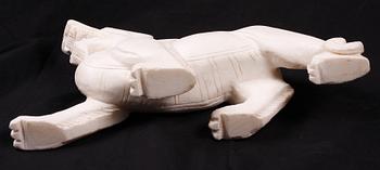 SKULPTUR, alabaster. Kina 1900-tal.