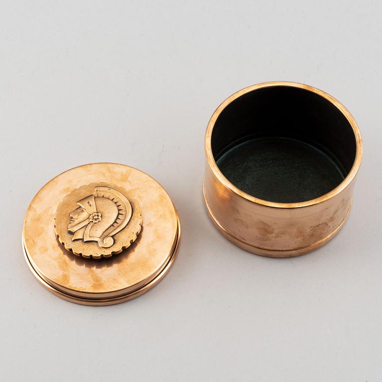 A 1920's/30's bronze tobacco box from Nils Johan.