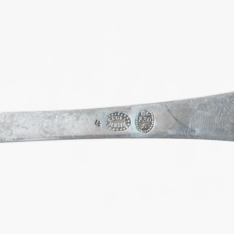 A collection of modern silver flat ware, including Georg Jensen, 20th century.