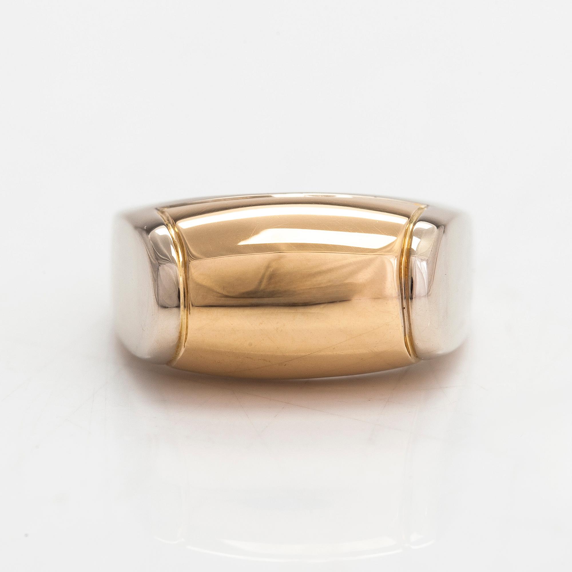 Bulgari, sormus, "Tronchetto", 18K valko- ja keltakultaa.