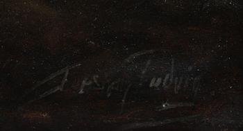 OKÄND KONSTNÄR, olja på duk, sign Jasper Ludvig?.