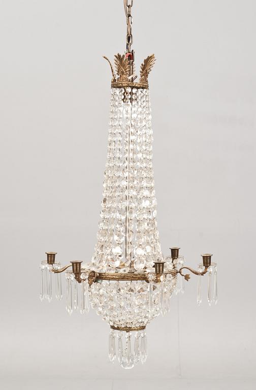 LJUSKRONA, oskariansk, omkring 1900. Höjd 86 cm.